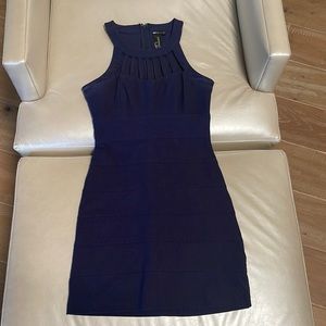 Trixxi navy blue high neck bodycon mini dress size 5!